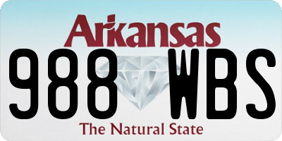 AR license plate 988WBS