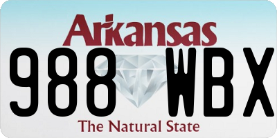 AR license plate 988WBX
