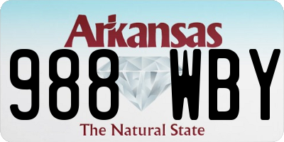 AR license plate 988WBY