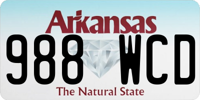 AR license plate 988WCD