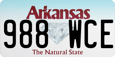 AR license plate 988WCE
