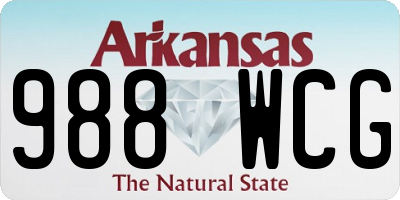 AR license plate 988WCG