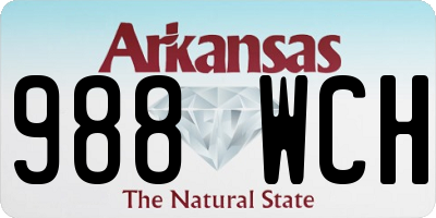 AR license plate 988WCH
