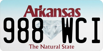 AR license plate 988WCI