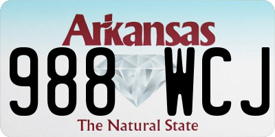 AR license plate 988WCJ