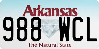 AR license plate 988WCL