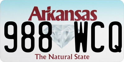 AR license plate 988WCQ