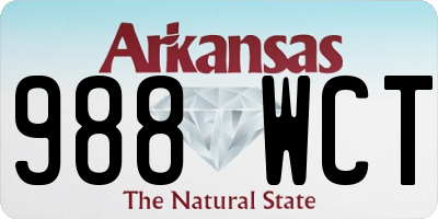 AR license plate 988WCT