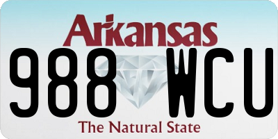 AR license plate 988WCU