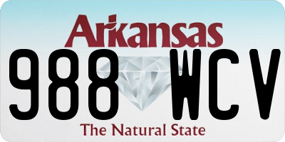 AR license plate 988WCV
