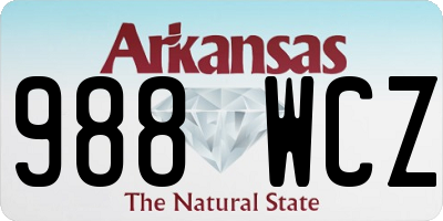 AR license plate 988WCZ