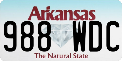 AR license plate 988WDC