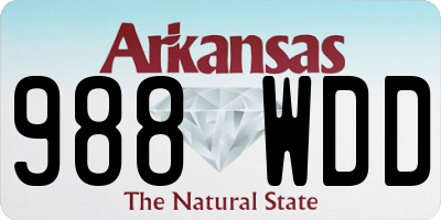 AR license plate 988WDD
