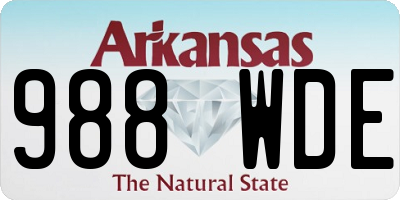 AR license plate 988WDE