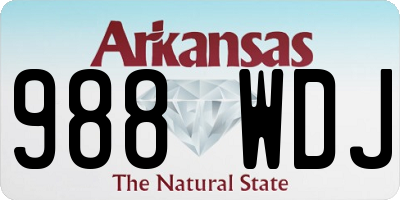 AR license plate 988WDJ