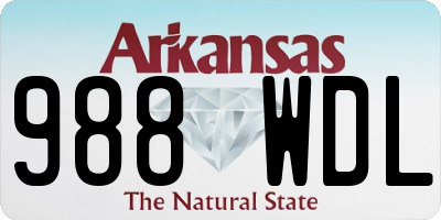 AR license plate 988WDL