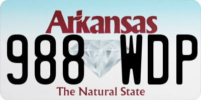 AR license plate 988WDP