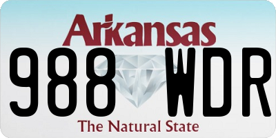 AR license plate 988WDR