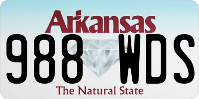 AR license plate 988WDS
