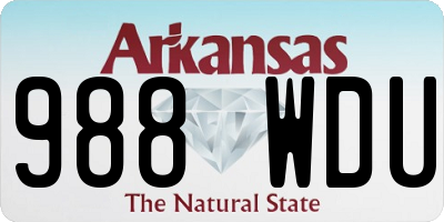 AR license plate 988WDU