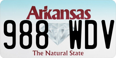 AR license plate 988WDV