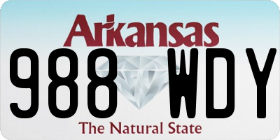 AR license plate 988WDY