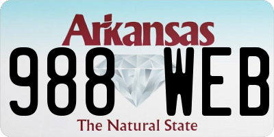 AR license plate 988WEB
