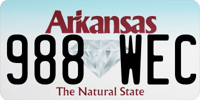 AR license plate 988WEC