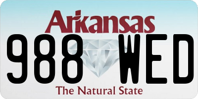 AR license plate 988WED