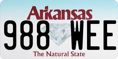 AR license plate 988WEE
