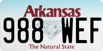 AR license plate 988WEF