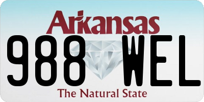 AR license plate 988WEL