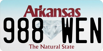 AR license plate 988WEN