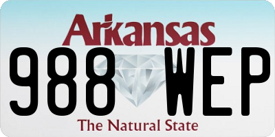 AR license plate 988WEP