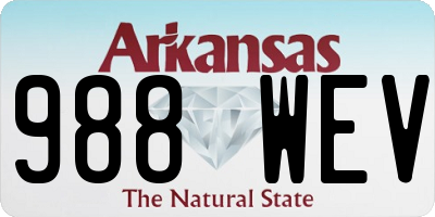 AR license plate 988WEV