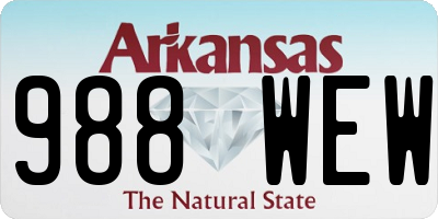 AR license plate 988WEW