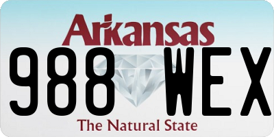 AR license plate 988WEX