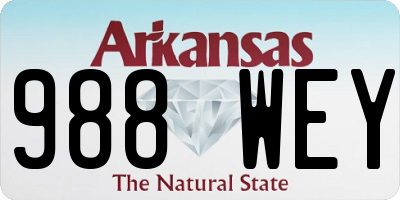 AR license plate 988WEY