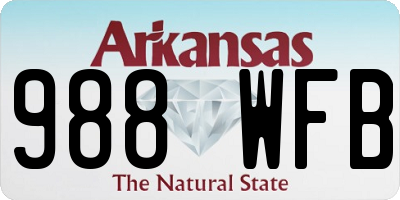 AR license plate 988WFB