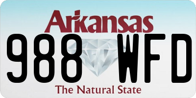 AR license plate 988WFD