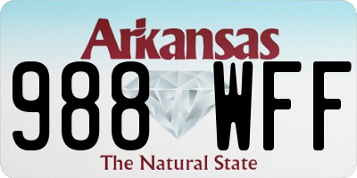 AR license plate 988WFF