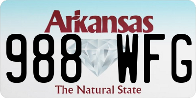 AR license plate 988WFG
