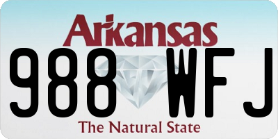 AR license plate 988WFJ