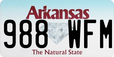 AR license plate 988WFM