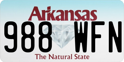 AR license plate 988WFN