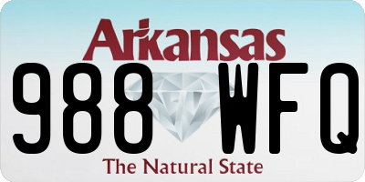 AR license plate 988WFQ