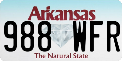 AR license plate 988WFR