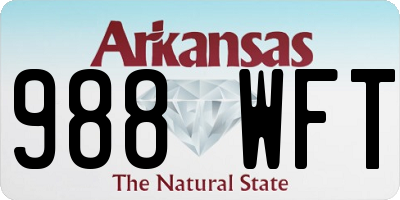 AR license plate 988WFT