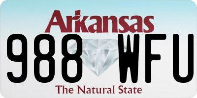 AR license plate 988WFU