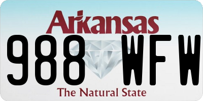 AR license plate 988WFW